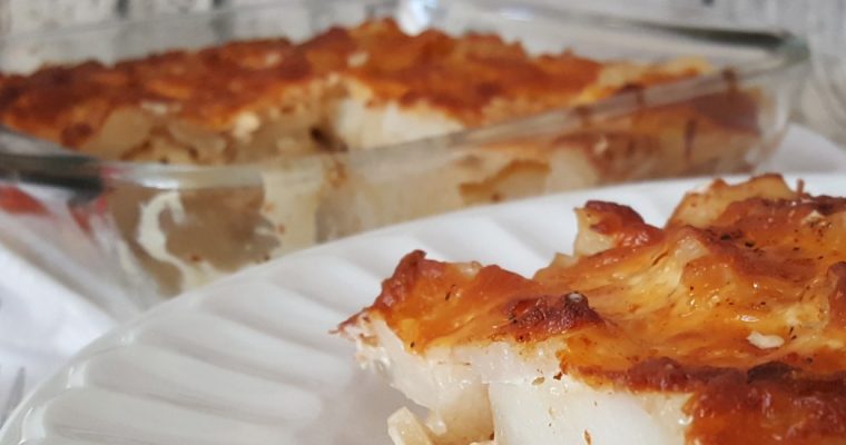 Gratin de pommes de terre aux oignons caramélisés
