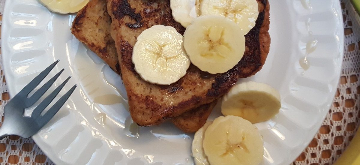 Pain perdu à la banane sans oeuf